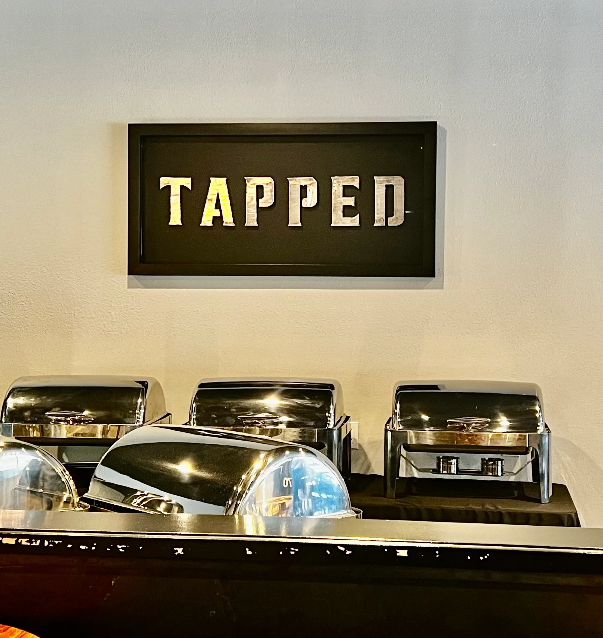 Custom steel sign with bold lettering