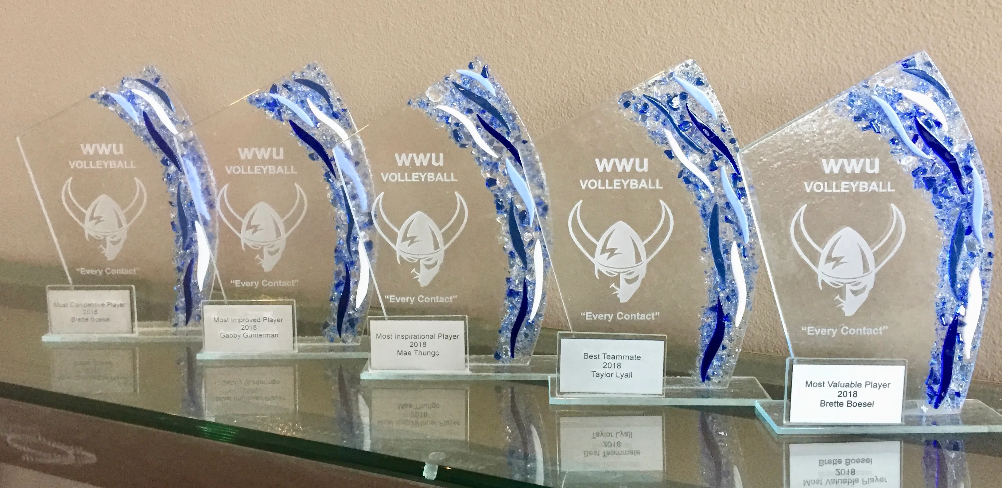 Custom glass award on pedestal base