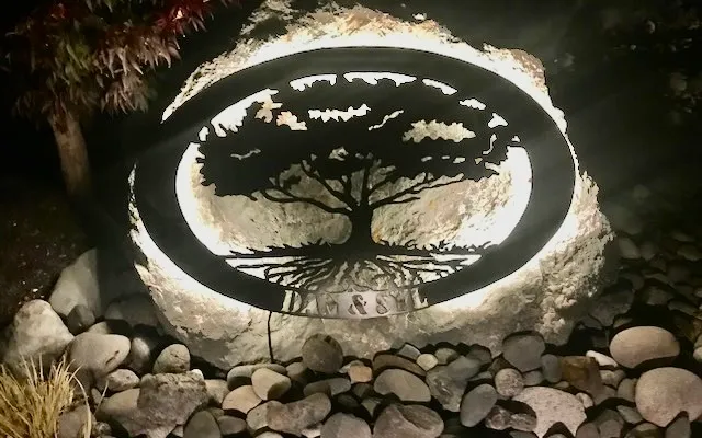 Custom metal address sign