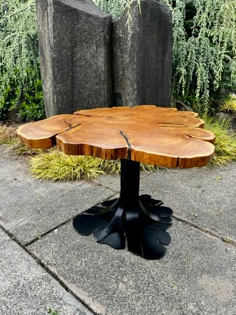 Custom steel furniture with artistic details