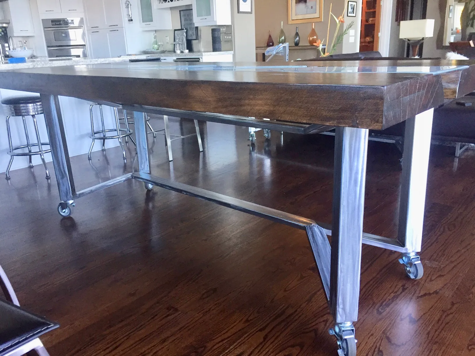 Custom steel furniture with artistic metalwork