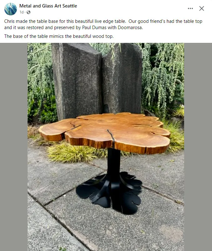 Live Edge Table Base