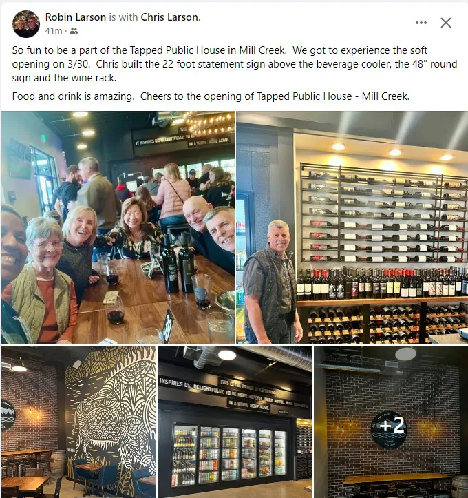 Metal Art at Tapped Public House in Mill Creek